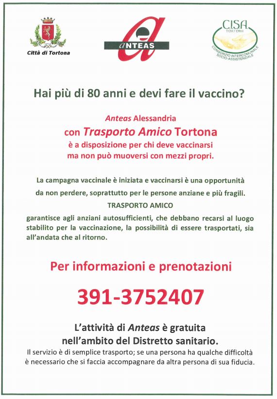 Trasporto amico per Vaccino